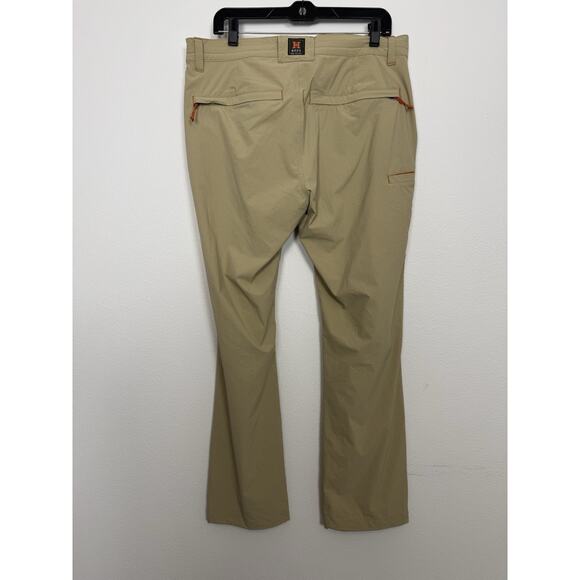 Howler Bros Brothers Shoalwater Tech Pants Mens 34x32 Khaki Uniform Fit Stretch - Picture 3 of 13